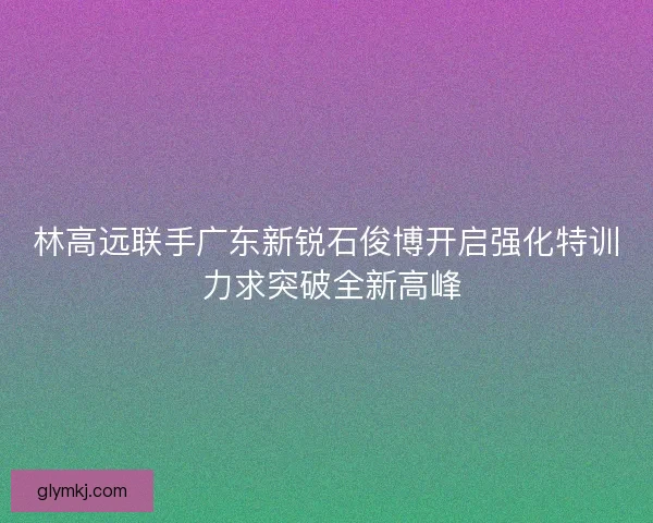林高远联手广东新锐石俊博开启强化特训 力求突破全新高峰